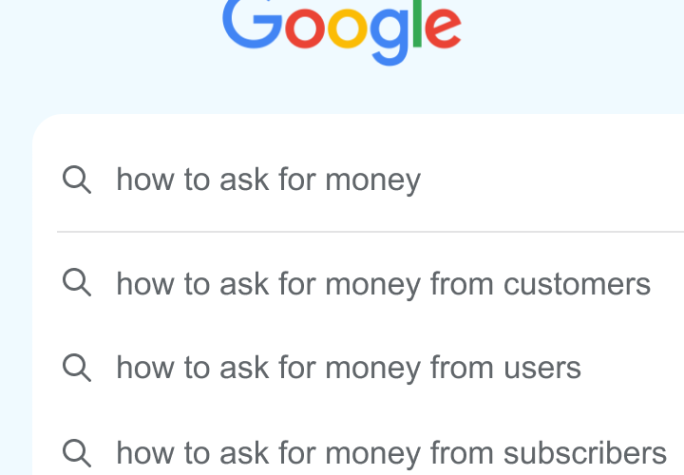 How to ask for money